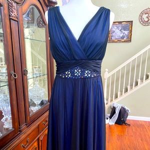 Royal blue sleeveless dress